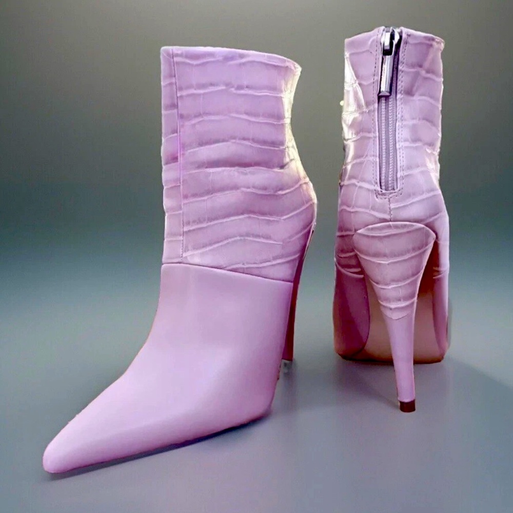 JustFab Light Pink Stiletto Booties, US Size 5.5